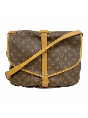 Louis Vuitton Shoulder Bag Monogram Saumur 35 Brown